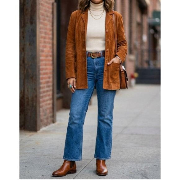 Stan Herman Jackets & Blazers - Y2K Suede Cognac Jacket Large Western Boho Cowgirl